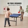 VEVOR Ping Pong Table, Mid-Size Table Tennis Game, Indoor MDF Table Tennis Table, Foldable Portable Complete Ping Pong Table Set with Net, 2 Paddles - 3 of 4