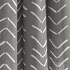 Hygge Modern Arrow Linen Look Window Curtain Panels Dark Gray 40X84 Set - 3 of 4