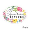 Big Dot of Happiness Wildflowers - Shaped Fill-In Invitations - Boho Floral Party Invitation Cards with Envelopes - Set of 12 - 3 of 4