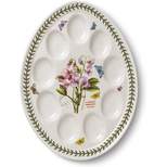 Portmeirion Botanic Garden Porcelain Deviled Egg Plate, Easter Egg Serving Platter - Sweet Pea Motif ,12 Inch