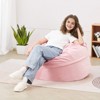 VEVOR Bean Bag Chair, 3 feet Round Bean Bag Chair with Removable and Washable Cover, 25D Memory Foam Filled with Soft and Smooth Dutch Velvet, Pink - 2 of 4