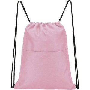 Hachikiko Drawstring Backpack Water Resistant String Bag Sports Sackpack Gym Sack with Side Pocket for Men Women - 1 of 4
