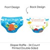Big Dot of Happiness Under The Sea Critters - Diaper Shaped Raffle Ticket Inserts - Baby Shower Activities - Diaper Raffle Game - Set of 24 - 2 of 4