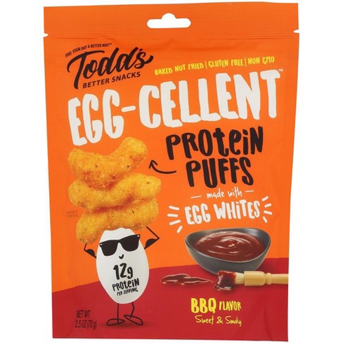 Todd's Better Snacks Egg-Cellent Protein Puffs Sweet & Smoky BBQ - Pack of 12 - 70 g - image 1 of 1