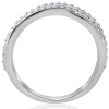 Pompeii3 3/4ct Diamond Multi Row Wide Right Hand Ring 10k White or Yellow Gold - 3 of 4