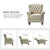 Justine Transitiona Wooden Upholstery Genuine Leather Recliner with Nailhead Trim for Living Room and Bedroom| ART OF LIVING DESIGNS - 4 of 4
