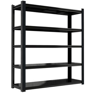 Kumasinova Metal Storage Rack,5-Layer Adjustable Storage Shelving Unit,Heavy-Duty Steel Moisture-Proof and Waterproof Storage Shelves,Black - 1 of 4