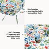 ARTPLAN Outdoor Chair Cushion,High Back Tufted Patio Cushion with Tie for Adirondack Rocker Chair,44"x21"x4",1 Count,Floral - 4 of 4