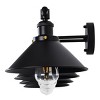 PAKOKULA 4-Light Matte Black Dimmable Vanity Light with Wide Cone Shade. - 4 of 4