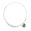 Dicksons Cross My Heart Promise I'm Loved Charm Women's One Size Silver Plated Stainless Steel Everyday Mobius Twist Bangle Bracelet in Presentation - 2 of 4