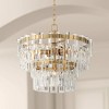 Vienna Full Spectrum Luxum Burnished Brass Chandelier 18 3/4" Wide Modern Tiered Crystal 6-Light Fixture for Dining Room House Foyer Kitchen Island - 2 of 4
