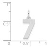 Black Bow Jewelry Sterling Silver, Athletic Collection, Small Polished Number 7 Pendant - 4 of 4