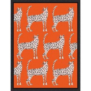 Amanti Art Sassy Pink Cheetahs by Kendra Dandy Canvas Wall Art Print Framed 18 x 24-in. - 1 of 4