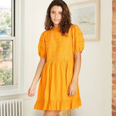 short sleeve eyelet dress