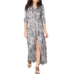 I.N.C International Concepts Womens Full Sweep Shirt Dress, Grey, 4 - 1 of 1