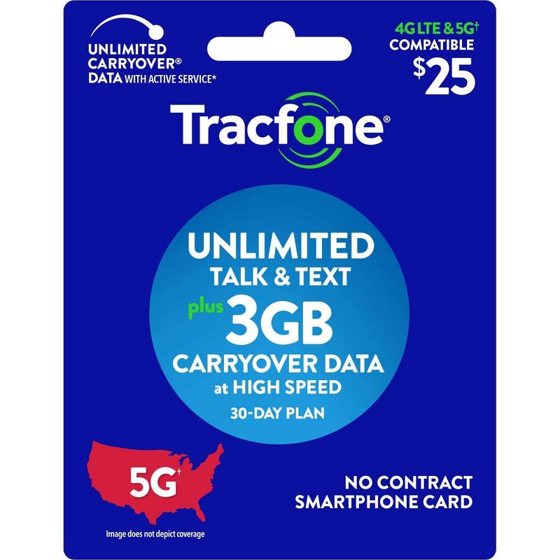 Tracfone Unlimited Talk/Text Plan with (Email Delivery), 1 of 4