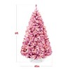 Best Choice Products Prelit Pink Artificial Christmas Tree, Snow Flocked Fir Holiday Decoration - 2 of 4