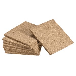 Unique Bargains Cork Heat Resistant DIY Tableware Square Coasters 8 Pcs - 1 of 3