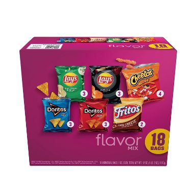 Frito-Lay Flavor Mix Chips and Snacks Variety Pack - 18oz/18ct