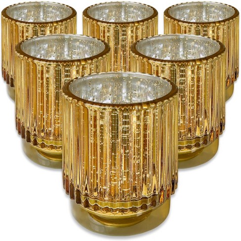 Kate Aspen® Ribbed Glass Votive Candle Holder Set