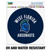 West Florida Argonauts Logo Automotive Car Window Locker Circle Bumper Sticker - 2 of 4
