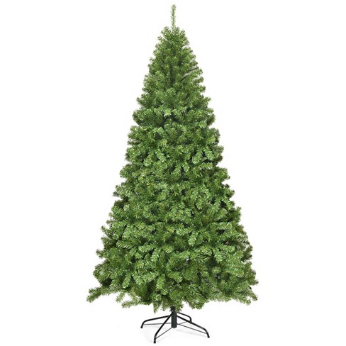 Costway 7.5ft Unlit Hinged Pvc Artificial Christmas Tree Premium Spruce ...