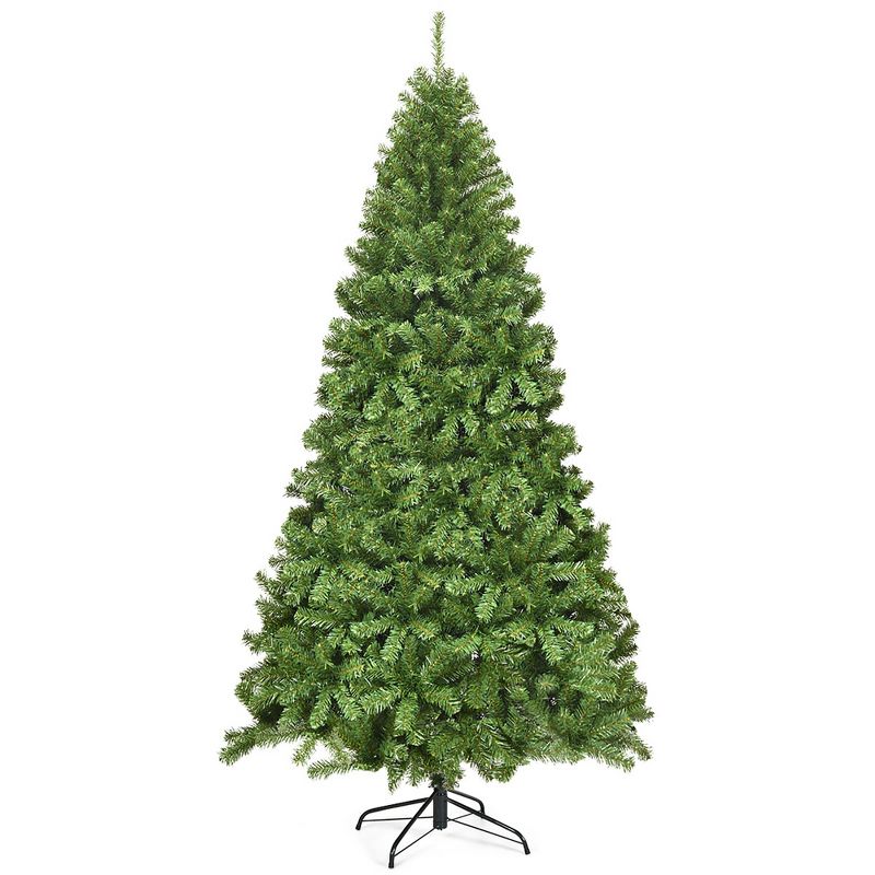 Costway 6Ft/7.5Ft/9Ft Unlit Hinged PVC Artificial Christmas Tree Premium Spruce Tree w/ 928 Tips/1346 Tips/2094 Tips, 1 of 11