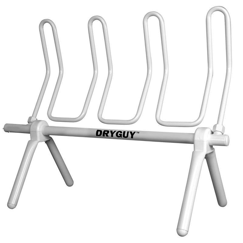 White Steel Radiant Heating Shoe and Glove Dryer Rack
