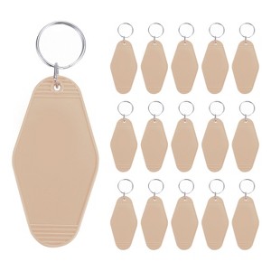 Unique Bargains Blank Vintage Motel Keychain for DIY Ornament Backpack Label 16 Pcs - 1 of 4