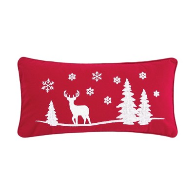 C&F Home 12" x 24" Sleigh Ride Chain Stitch Christmas Holiday Throw Pillow 2