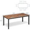 Nasitip 78.7" Rectangular Dining Table for 6–8 People, Rustic Farmhouse Kitchen Table with Metal Frame & Chamfered Corners - 2 of 4