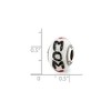 Black Bow Jewelry Sterling Silver & White Italian Murano Glass Mom & Hearts Bead Charm - 4 of 4
