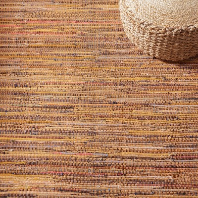 Multicolor Striped Cotton Flat Woven Area Rug