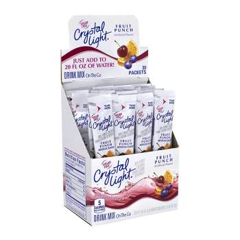 Crystal Light On-The-Go Sugar-Free Fruit Punch Drink Mix - 30pk