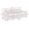 79.5" Teddy Cotton Linen 3-Seater Sofa with Hidden Storage and Modern Metal Conical Legs for Living Room or Office-Baofuwish - 4 of 4