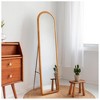 COZAYH Arched Full Length Mirror with Stand, Solid Wood Frame, 59.5 x 16 Inch - 3 of 4