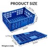 Collapsible Storage Bin Containe, 52 Liter Heavy Duty Transfer Box, 23.6" l x 15.7" w x 8.6" h Plastic Crate for Storage of Various Items - 4 of 4