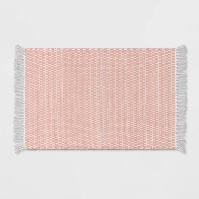 Photo 1 of 27x45 Checkered Accent Rug Pink - Pillowfort