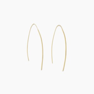 sanctuaire Thin Threaded Bar Earrings Gold - 1 of 2