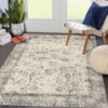 Washable Area Rug Vintage Distressed Rug Non Slip Rug Low Pile Rugs Oriental Floral Throw Rug Foldable Indoor Carpet for Living Room Bedroom Nursery - 4 of 4