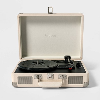 heyday Suitcase Turntable - Stone White