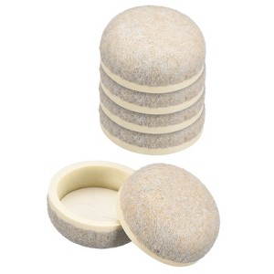 Unique Bargains Formed Felt Smooth Furniture Tile Floors Round Sliding Pads 20 Pcs - 1 of 4