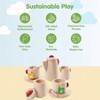 Wooden Tea Set Montessori Kitchen Toy Eco - Friendly Tea Party Set with Teapot, Cups, Saucers, Sugar Bowl - 3 of 4
