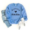 Simply Sage Market Women's Graphic Sweatshirt Blessed Mama Heart - 3 of 3