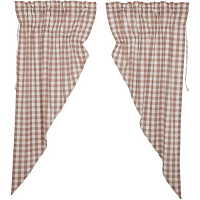 Annie Buffalo Portabella Check Prairie Short Panel Set of 2 63x36x18  VHC Brands