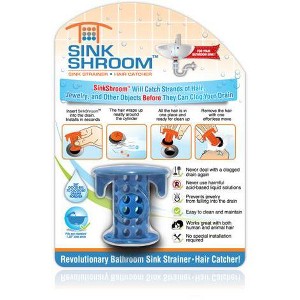 SinkShroom® (Blue) The Hair Catcher That Prevents Clogged Bathroom Sink Drains from TubShroom - 1 of 4