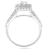 Pompeii3 1Ct TW Diamond Double Cushion Halo Engagement Ring in 10k White Gold - 3 of 4