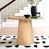 5-Piece Modern Round Dining Table Set, 35" Pedestal Table with 4 Upholstered Rattan Back Dining Chairs, Space Saving Design-Maison Boucle - 3 of 4