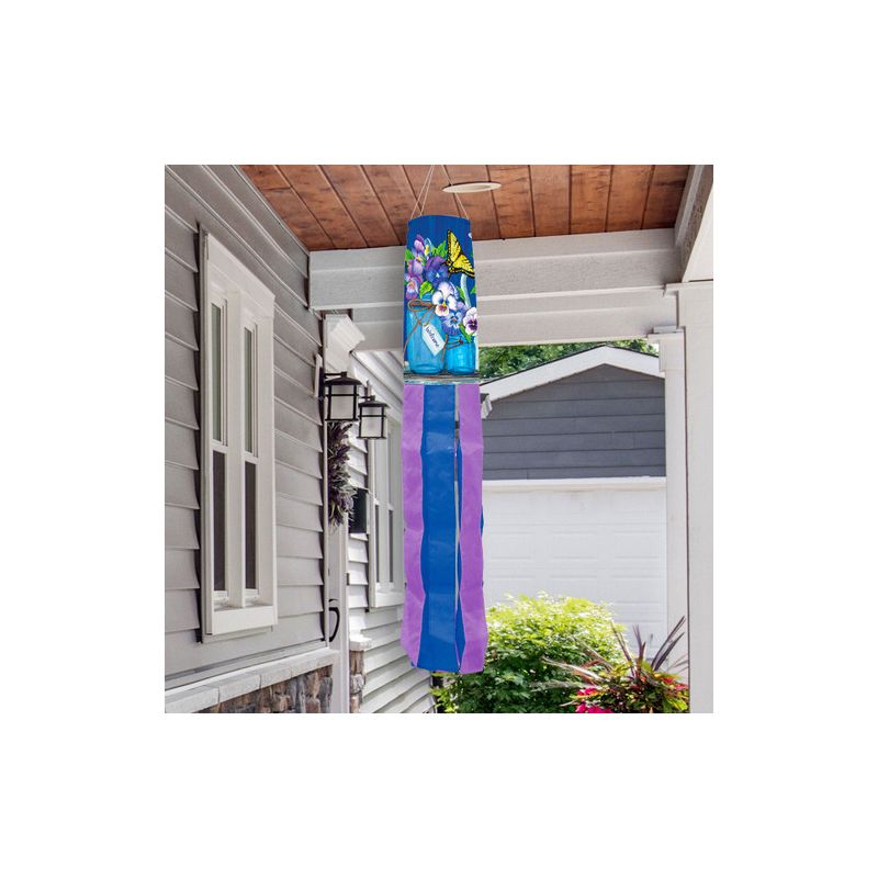 Briarwood Lane Spring Butterflies and Pansies Spring Windsock Wind Twister 40x6, 2 of 4