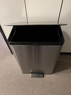 Rubbermaid Commercial Products European Trash Can, 12-Gallon,  Indoor/Outdoor Stainless Steel Waste Basket Offices/Malls/Schools